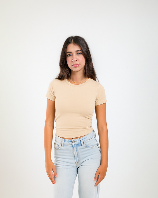 COTTON ROUND NECK SHORT SLEEVES