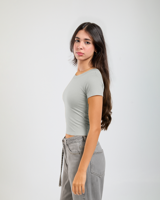 COTTON ROUND NECK SHORT SLEEVES
