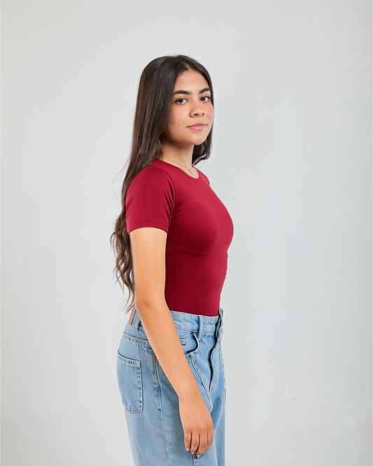 COTTON ROUND NECK SHORT SLEEVES