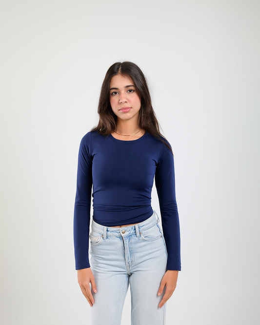 COTTON ROUND NECK LONG SLEEVES