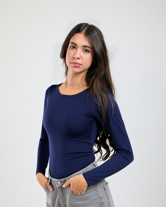 COTTON ROUND NECK LONG SLEEVES