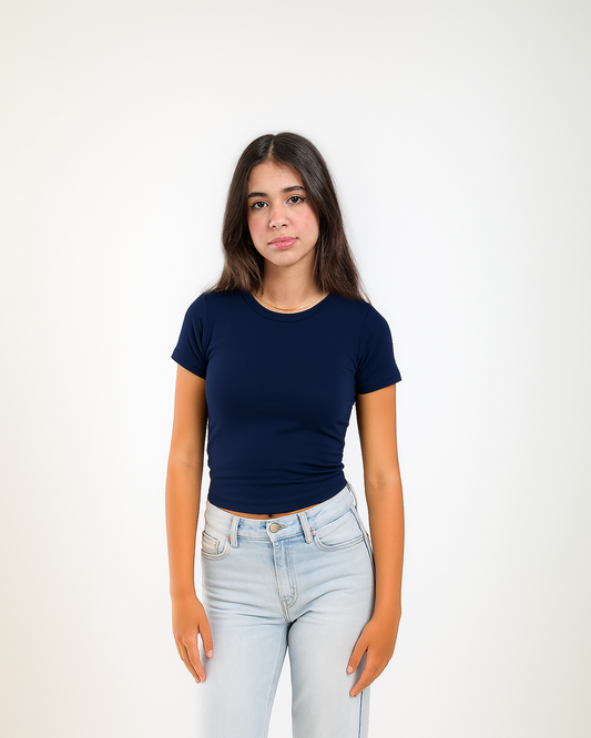 COTTON ROUND NECK SHORT SLEEVES