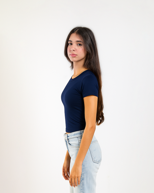COTTON ROUND NECK SHORT SLEEVES